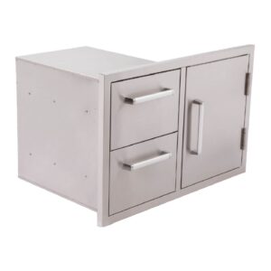 Twin door and single cupboard door unit.