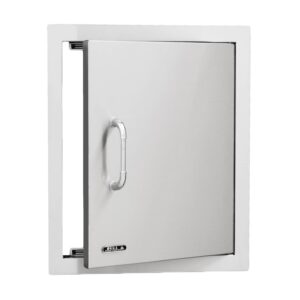 Single door unit for installing in our custom made outdoor kitchens. The cupboard, in s/s allows utensils, pans. etc to be stored neatly away from sight when not in use.