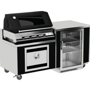 Livestyle kitchen 3 which has a gas BBQ/grill and a fridge module with worktop above.